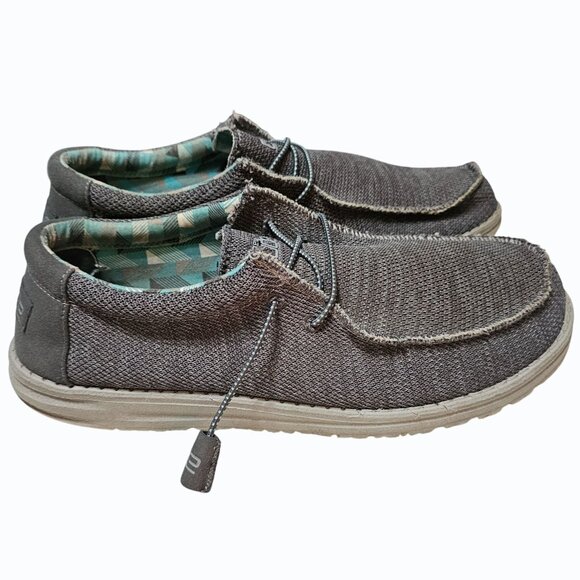 Hey Dude Wally Sox Charcoal Mens Size 11 Comfort Casual Shoes - Picture 2 of 13